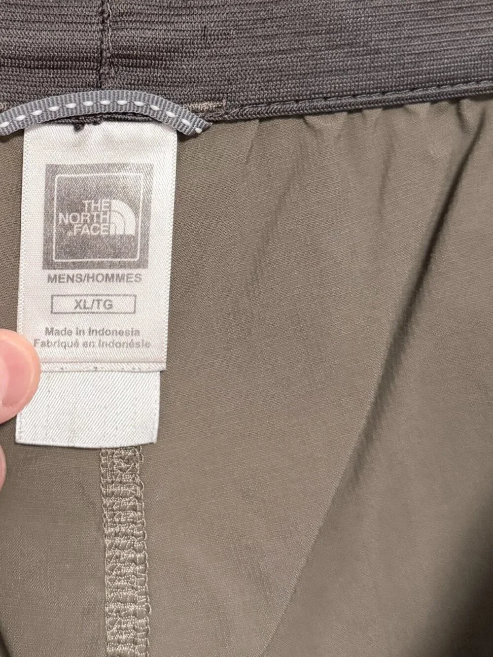 The North Face TNF Men's XL Olive Brown Nylon Hiking Shorts Stow Pocket Gorpcore